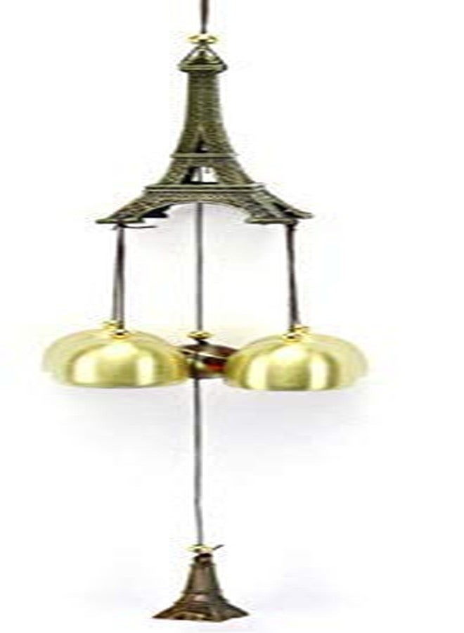 CrazyCrafts Eiffel Tower Windchimes for Yard Home Decor 4 Bells - Image 1
